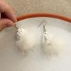 Autumn Winter Easter Earrings for Women Funny Rabbit Hare Carrot Korean Lovely Fashion Fur White Bunny Gift Jewelry Accessories