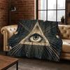 Freemasonry The Eye of the Demon Flannel Blanket Soft Warm Blanket for Bedroom Living Room Bed Travel Camping Picnic Gift