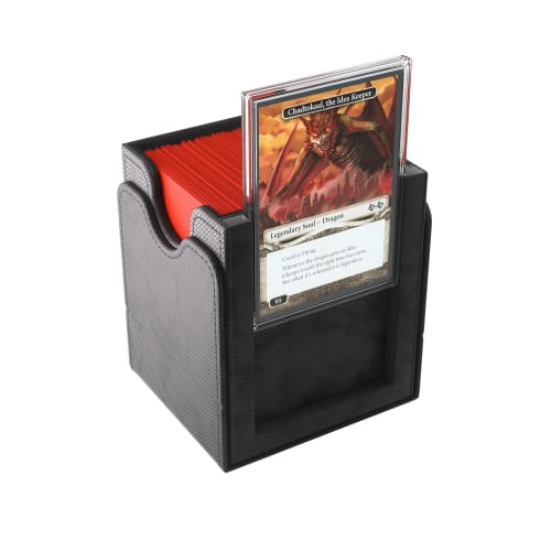 Gamegenic Squire Plus 100+ XL Convertible Deck Box - Holds 100 Double-sleeved Cards! Premium Commander Card Case, Detachable Slide Card Case, Armor Fi