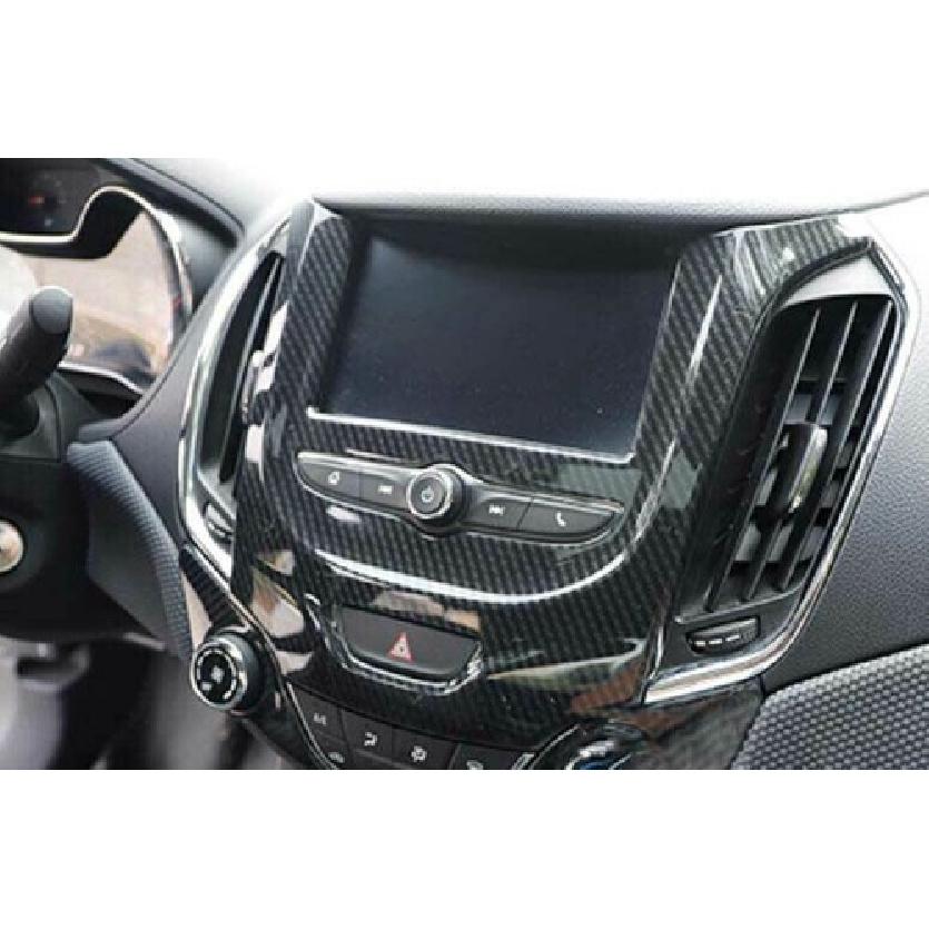 For Chevrolet Cruze 2016- Carbon Fiber Central Control Navigation Frame Trim