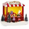 Animated Christmas Village Santa Gift Shop Winter Snow Village Store with Pre-lit Musical and LED Light Indoor Decoration & Xmas