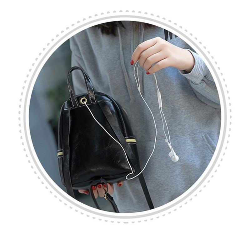 Style Women's Backpack Casual Student Mini Leather Solid Backpack Schoolbag Girls Gift Shoulder Bag