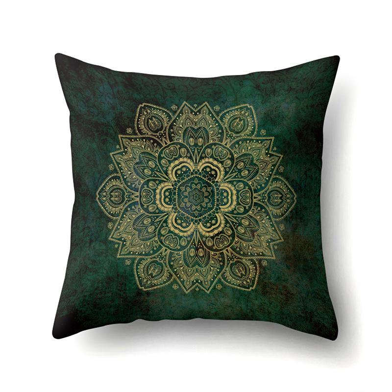 American Retro Ethnic Bohemian Polyester Pillow Case Car Decoration Home Printed Waist Rest Pillow Case