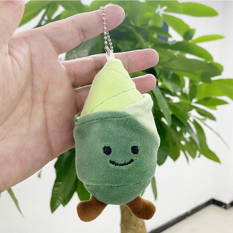 Plant Shaped Whimsical Plush Keychains In Broccoli Cabbage Corn And Bamboo Shoot For Ages All