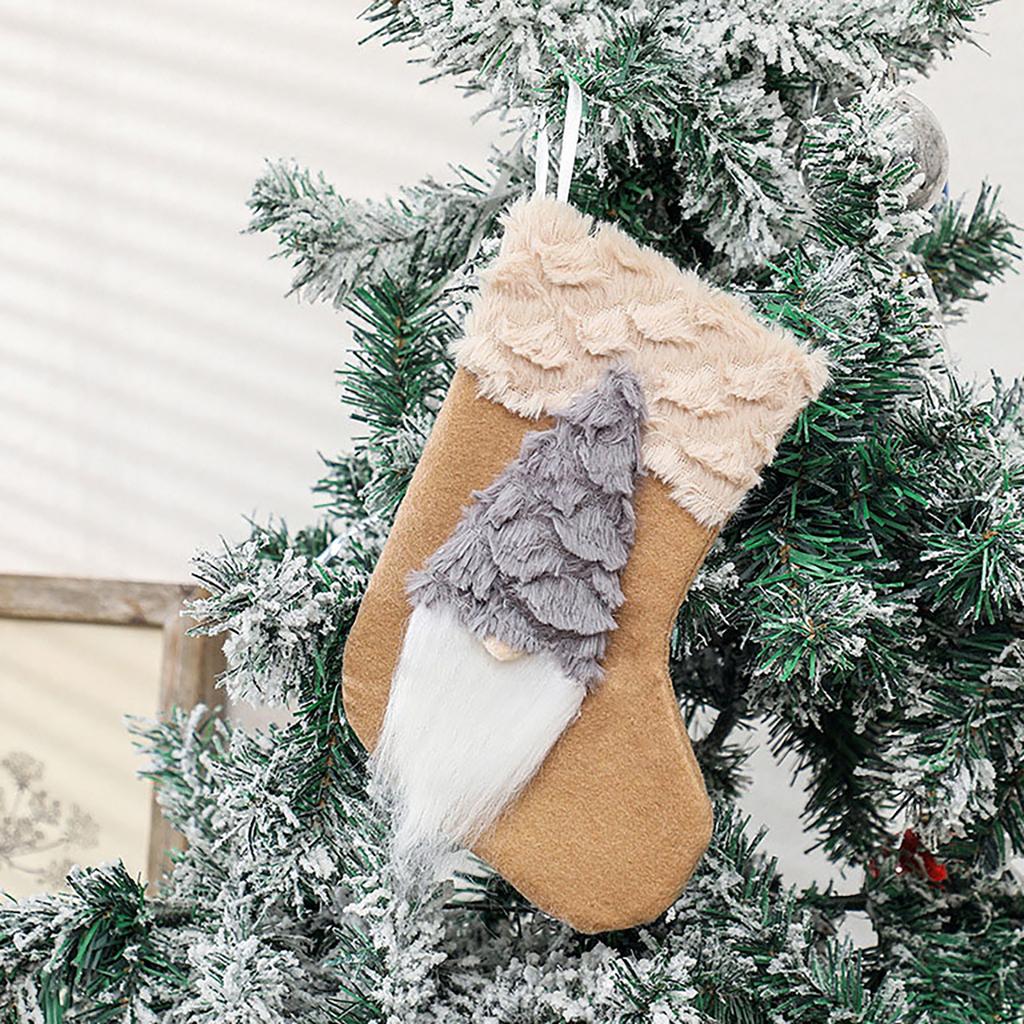 Christmas Stocking Santa Xmas Stocking Candy Bag Christmas Party Gift Bag Faceless Gnome Candy Bag