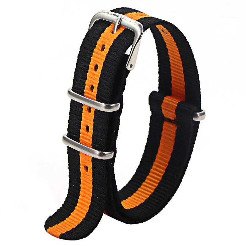 Sport Nylon Watch Band for Women&Men Watch Strap 18mm 20mm 22mm Army Sport Strap Fabric Nylon Watchband Buckle Belt