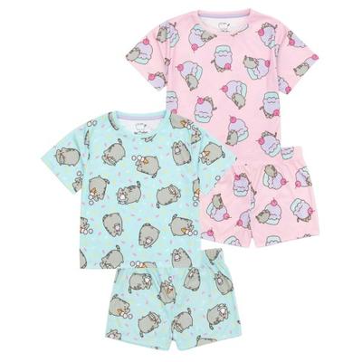 Girls Cat Short Pajamas Set (Pack of 2)