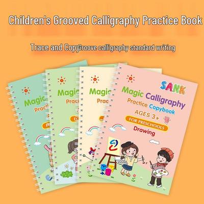 Cross-Border Calligraphy Practice Book: English Alphabet, Numbers, Drawing, Addition & Subtraction with Pen Control Training