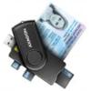 Lecteur De Cartes USB - AXAGON - CRE-SMP2A - Compatible SD/microSD/SIM - Couleur Noir