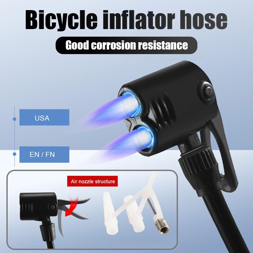 125cm 10PCS Bicycle Air Pump Extension Tube Heat-Resistant Air Pump Replacement Hose Bike Pump Hose For US/UK/French Valves