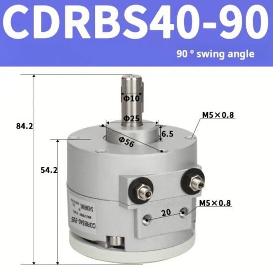 Vane type roterende zwenkcilinder CDRBS15/20/30/40-90 graden 180 graden met magnetische roterende cilinder