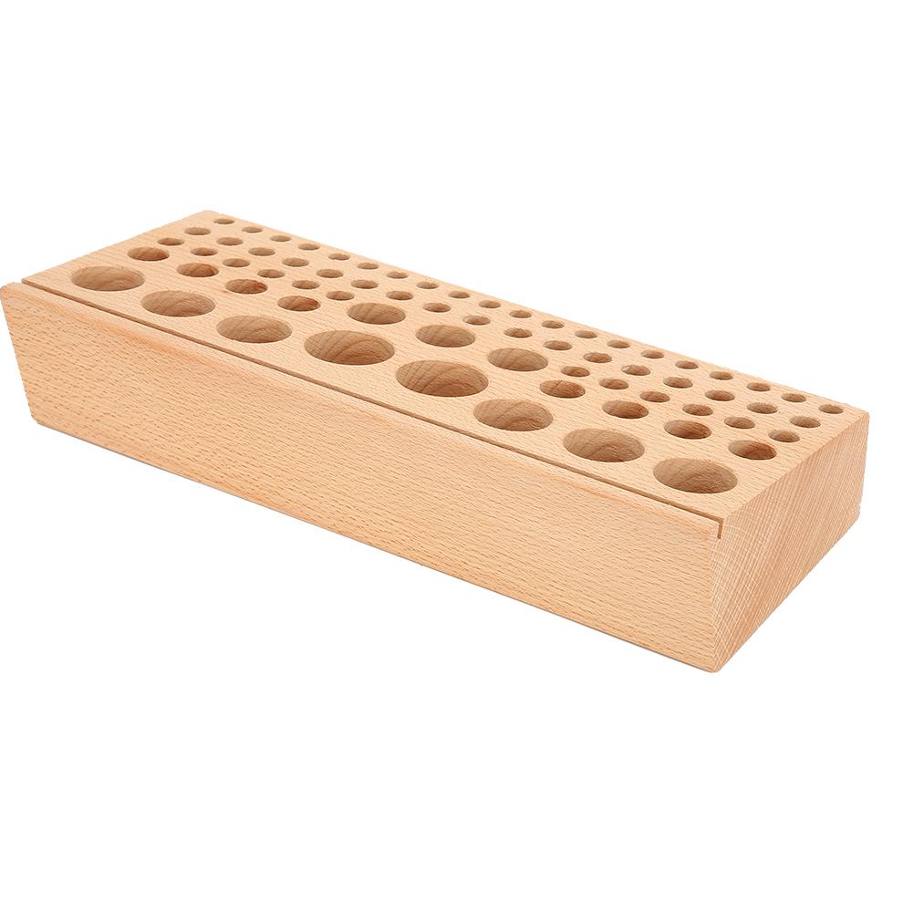 

Держатель для кожаных инструментов на 68 отверстий, бук, органайзер для хранения сверлильных инструментов, полка для DIY печати