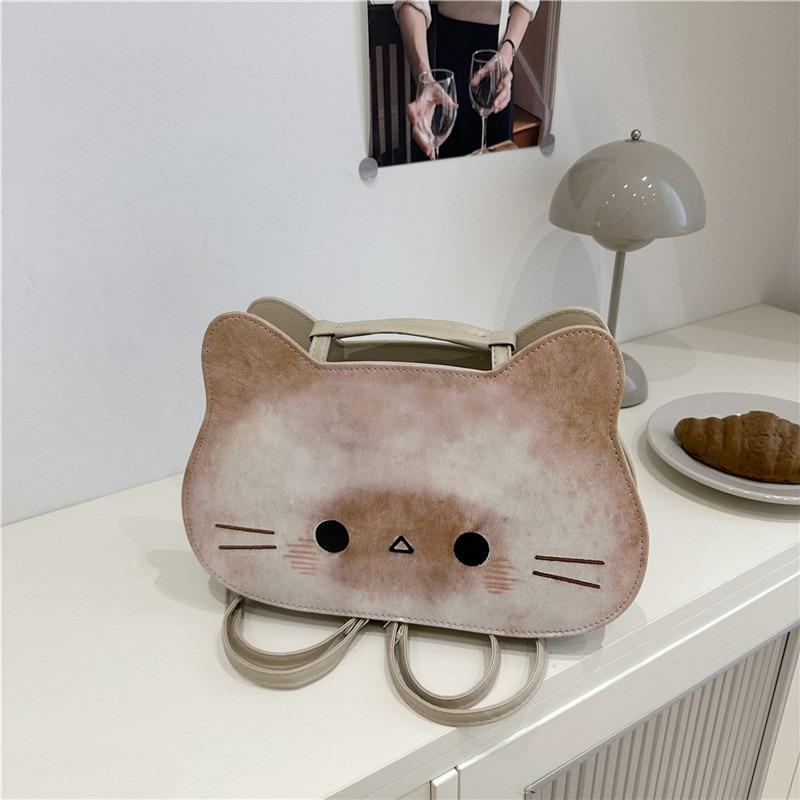New cute and well-behaved bread kitten milk whirring backpack cartoon bag tote bag creative bag female