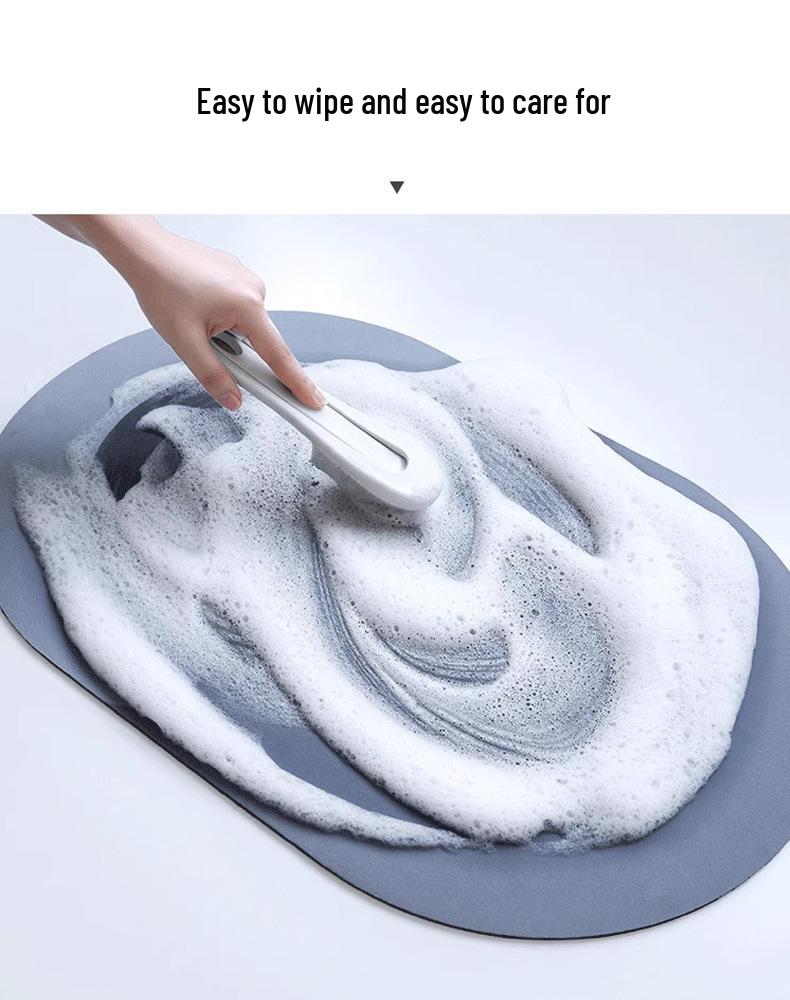 Cartoon Non-Slip Water-Absorbing Floor Mat for Kitchen, Bathroom, and Toilet - Easy Clean, Stain & Wear Resistant.