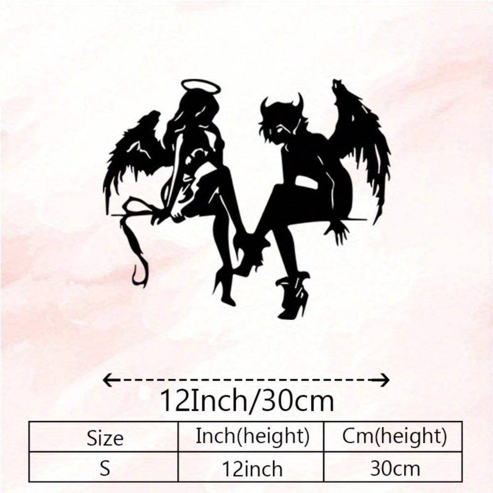 

Iron Angel Devil Metal Wall Sculpture Office Bedroom Decor Modern Art Gift різнокольоровий