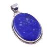 Natural Lapis Lazuli Gemstone 925 Solid Sterling Silver Gift Pendant 1.50" M4p21