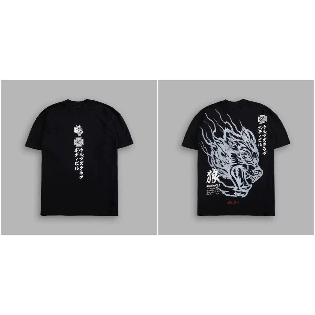 New DARCSPORT Wolf Head Bushido Short Sleeve Men's and Women's Oversized Yk2 American Sports and Leisure Loose Printed Cotton T-shirt