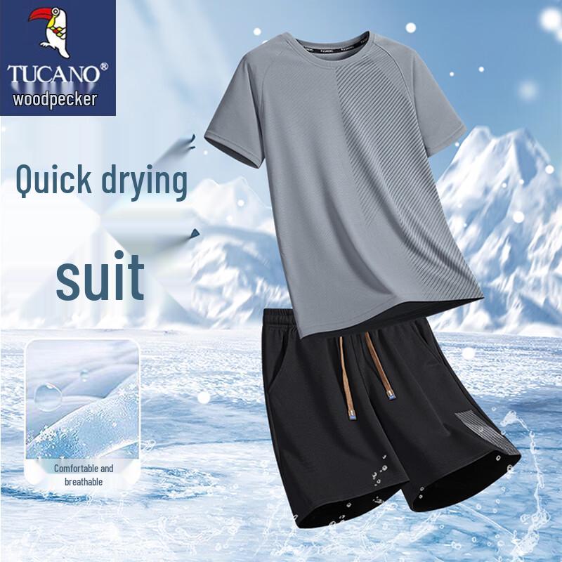 TUCANO Men s Summer Short Sleeve Shorts Set XL