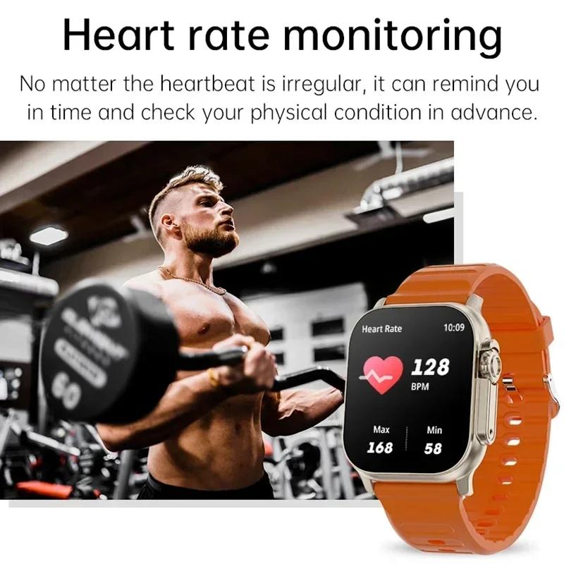 Original T800 Ultra Smart Watch Men 49Mm Series 8 Amoled Screen Nfc Compass Waterproof Watch Iwo Ultra 9 Smartwatch Set