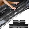 HAT1 Carbon Fiber Car Door Sill Threshold Protector Auto Stickers Decals For VW ABT Logo Jetta CC Beetle Accessories