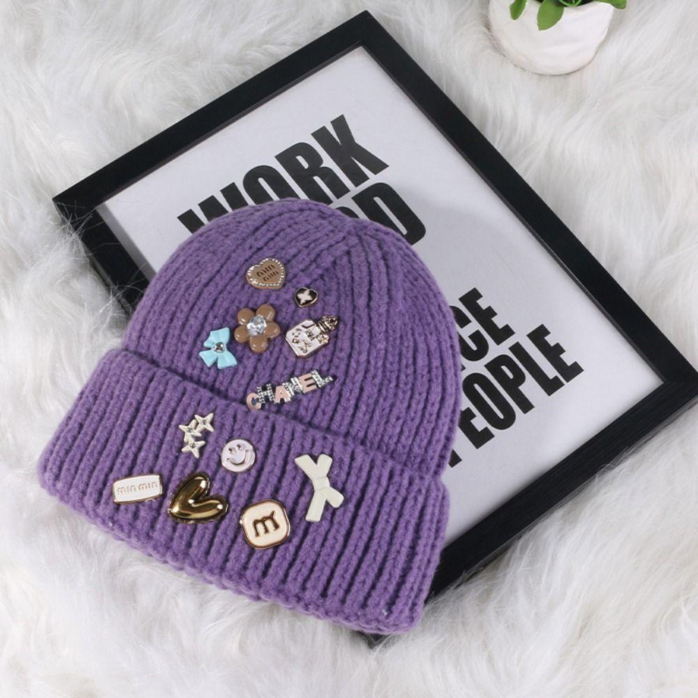 

Защита ушей шапки-бини толстые женские шапки модные вязаные шапки зима фиолетовый