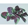 257Cts.. Natural Ruby Zoisite Fancy Cabochon Loose Gemstone 12Pcs Lot C-507