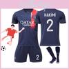 Kit de Futebol Paris Saint-Germain Nova Temporada Messi Neymar Mbappe Fibra de Poliéster