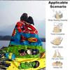1pc Superheroes Comics Flannel Throw Blanket - HD Printed Lightweight Soft Warm All-Season Blanket for Sofa, Bed, Travel, Camping 128