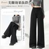 Kayiyasu Loose Solid for Everyday Summer Women's Wide-Leg Pants, Spring/Summer, High-Waisted, Fit, Slimming, Flattering, Leg-Lengthening, Soft,
