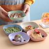 10 Square Dinner Plates with 1 Holder Portable Food Plate Set for Snacks Dessert Plastic Candy Cookie Storage Tray for Christmas