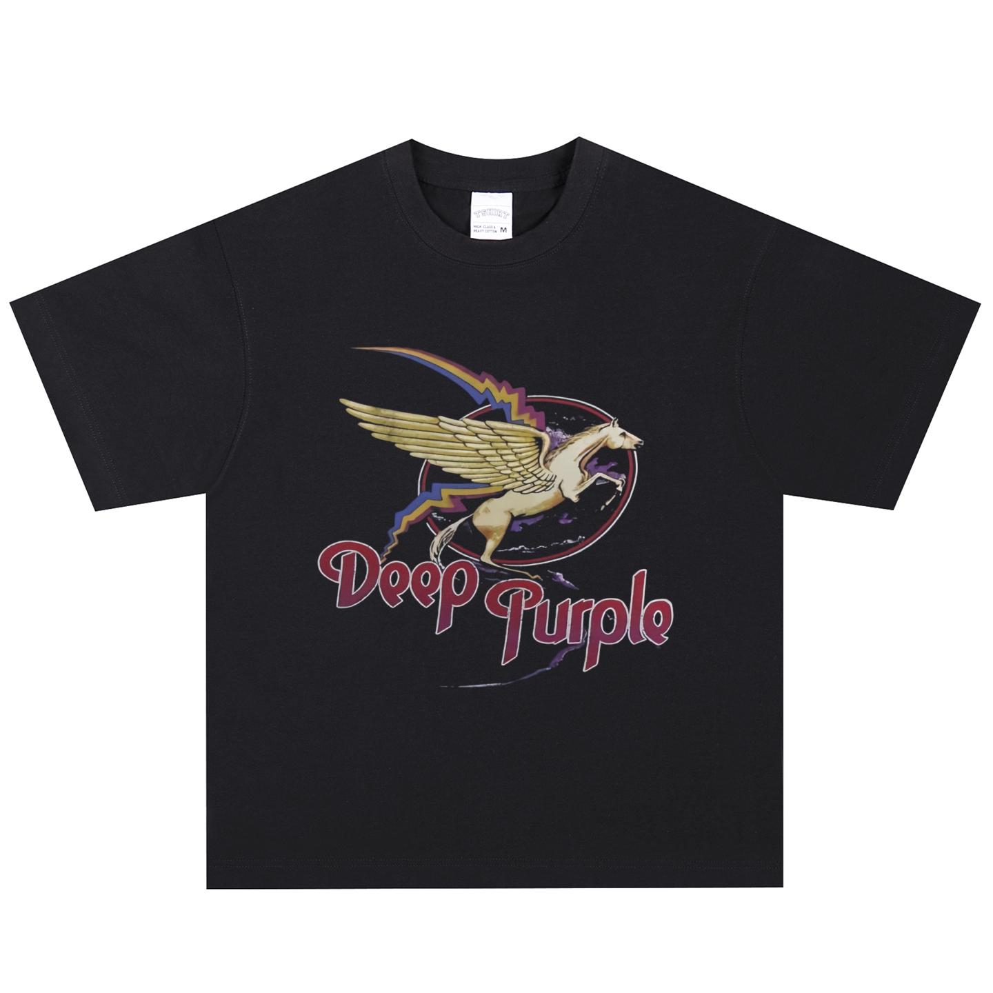 Deep Purple T-Shirt, Soft Fabric Casual Daily Wear XXXL