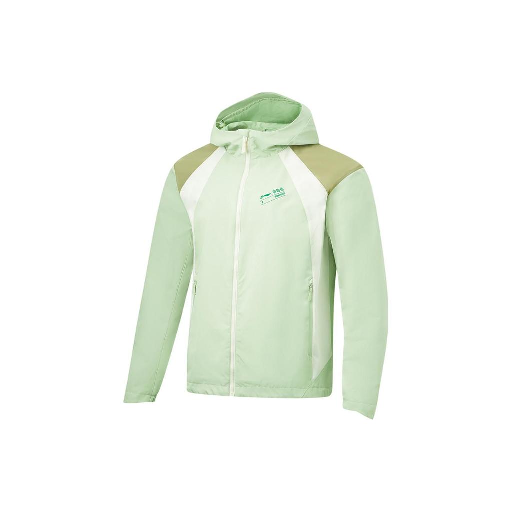 Li-Ning Hooded Spliced Outdoor Jacket Men Jacket Bamboo-Green AFDT891-5