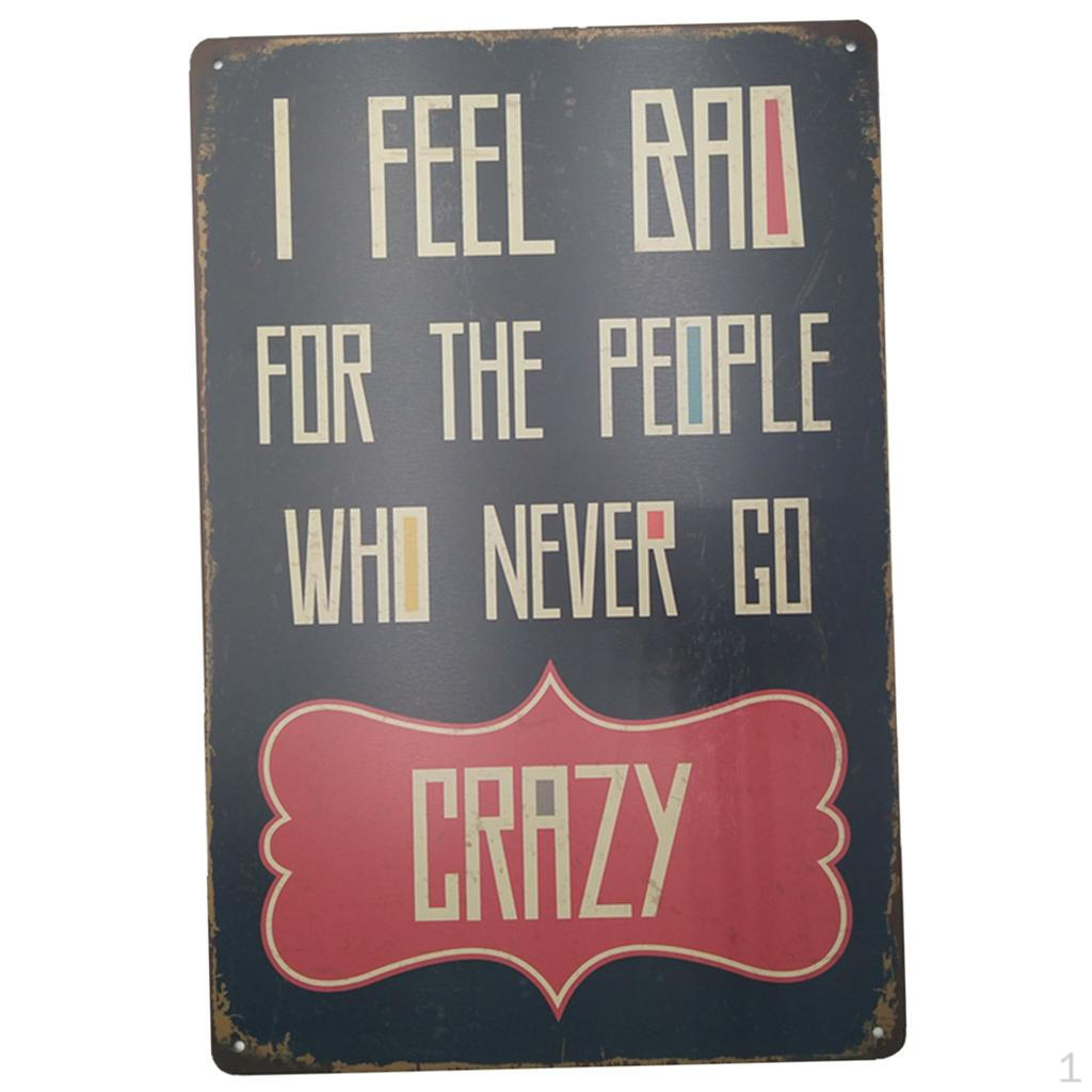 

20 x 30cm Vintage Metal Tin Sign Poster Decorative Slogan Plaque Bar Pub Club Tavern Man Cave 13