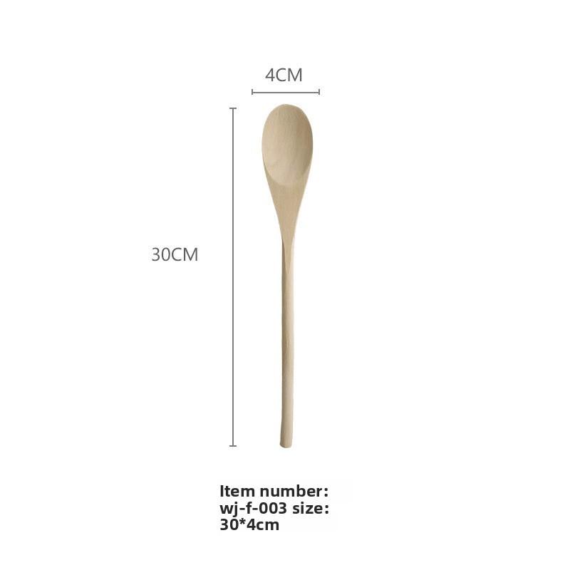Wooden Spoon With Nordic Style Finish For Home Kitchen Cooking And Gift Use
