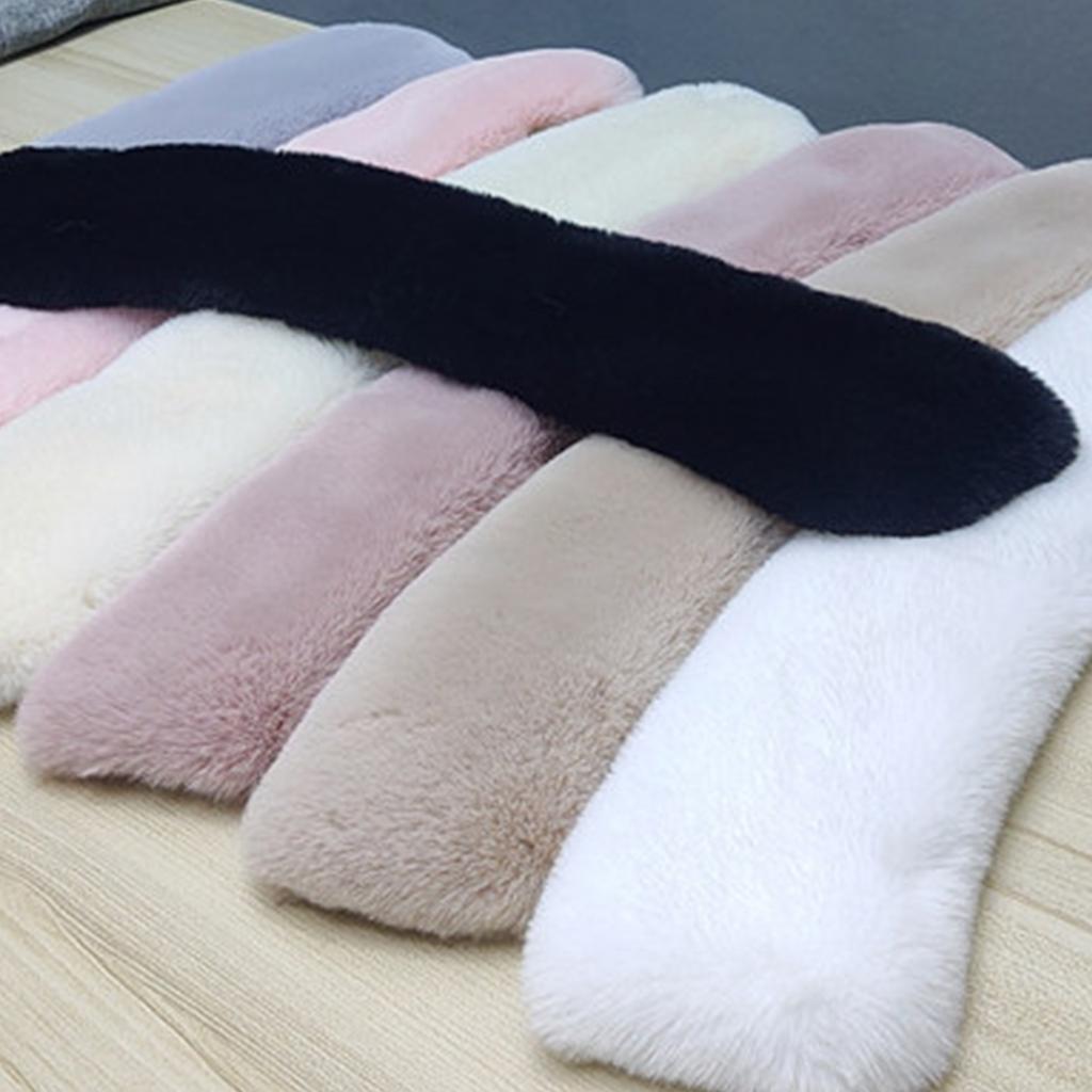 Imitation Rabbit Hair Scarf Women Furry Collar Shawl Solid Color Winter Detachable Fuzzy Fake Collar Wrap Vintage Scarf