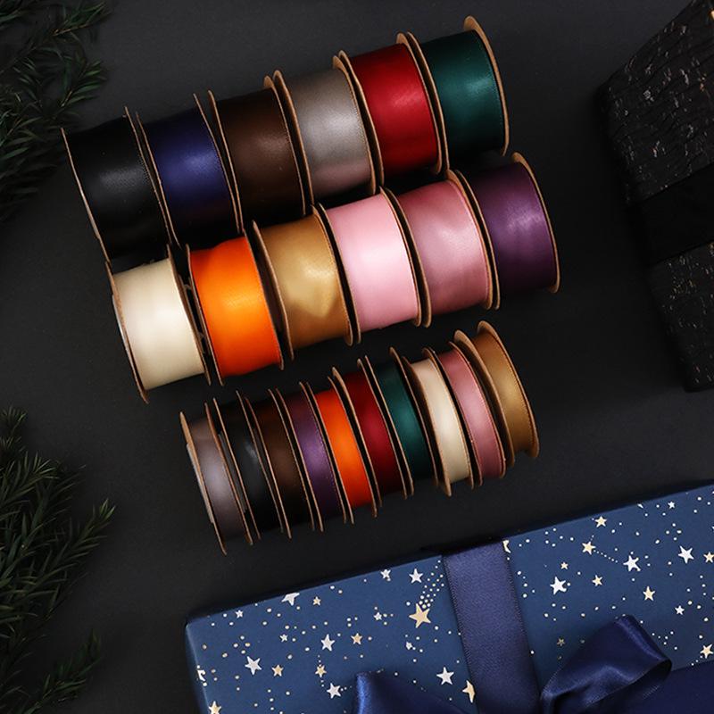 Double-Sided Woven Silk Ribbon for Gift Boxes and Decorations