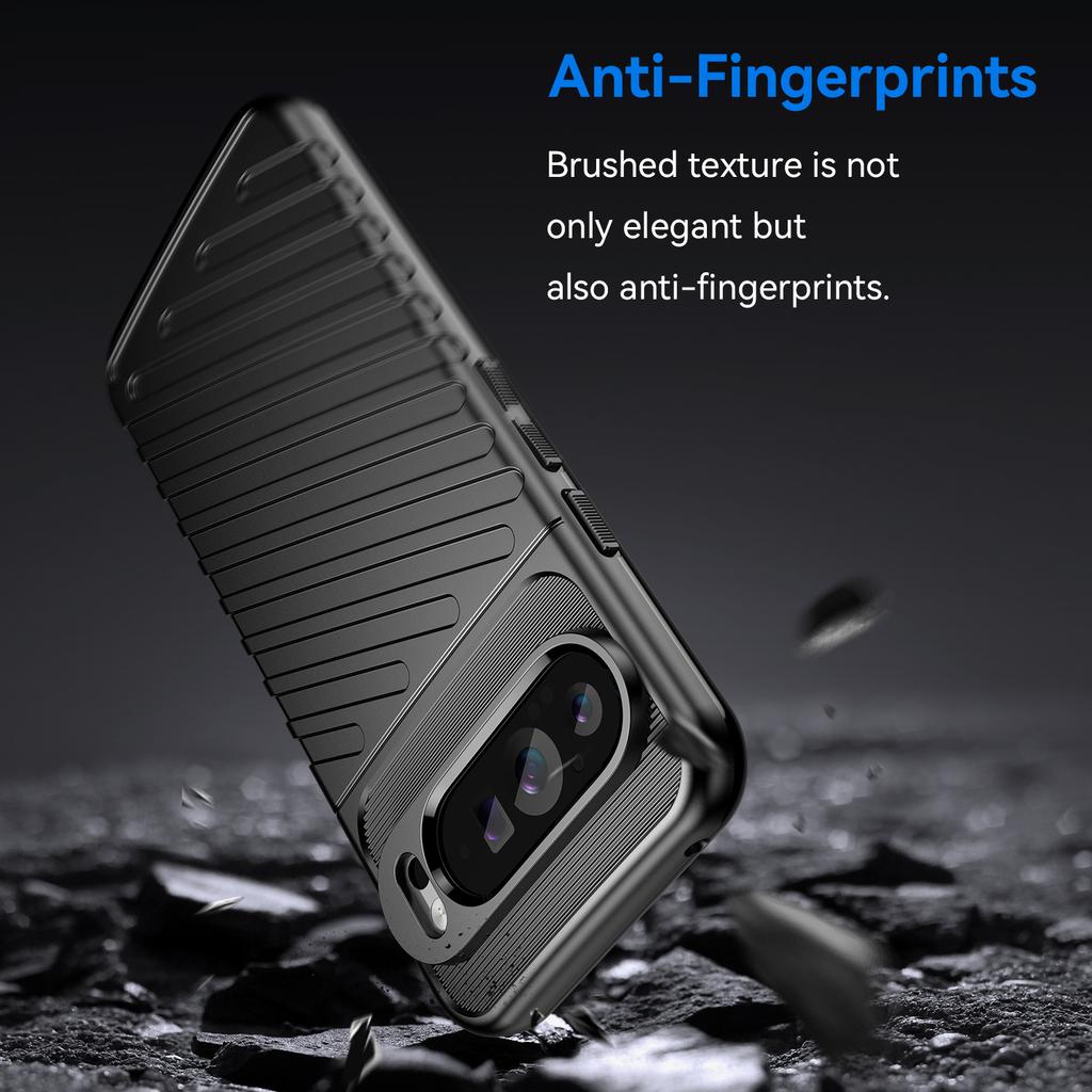 Capa Thunder Series para Google Pixel 9 Pro XL, capa de telefone TPU espessada, textura de sarja