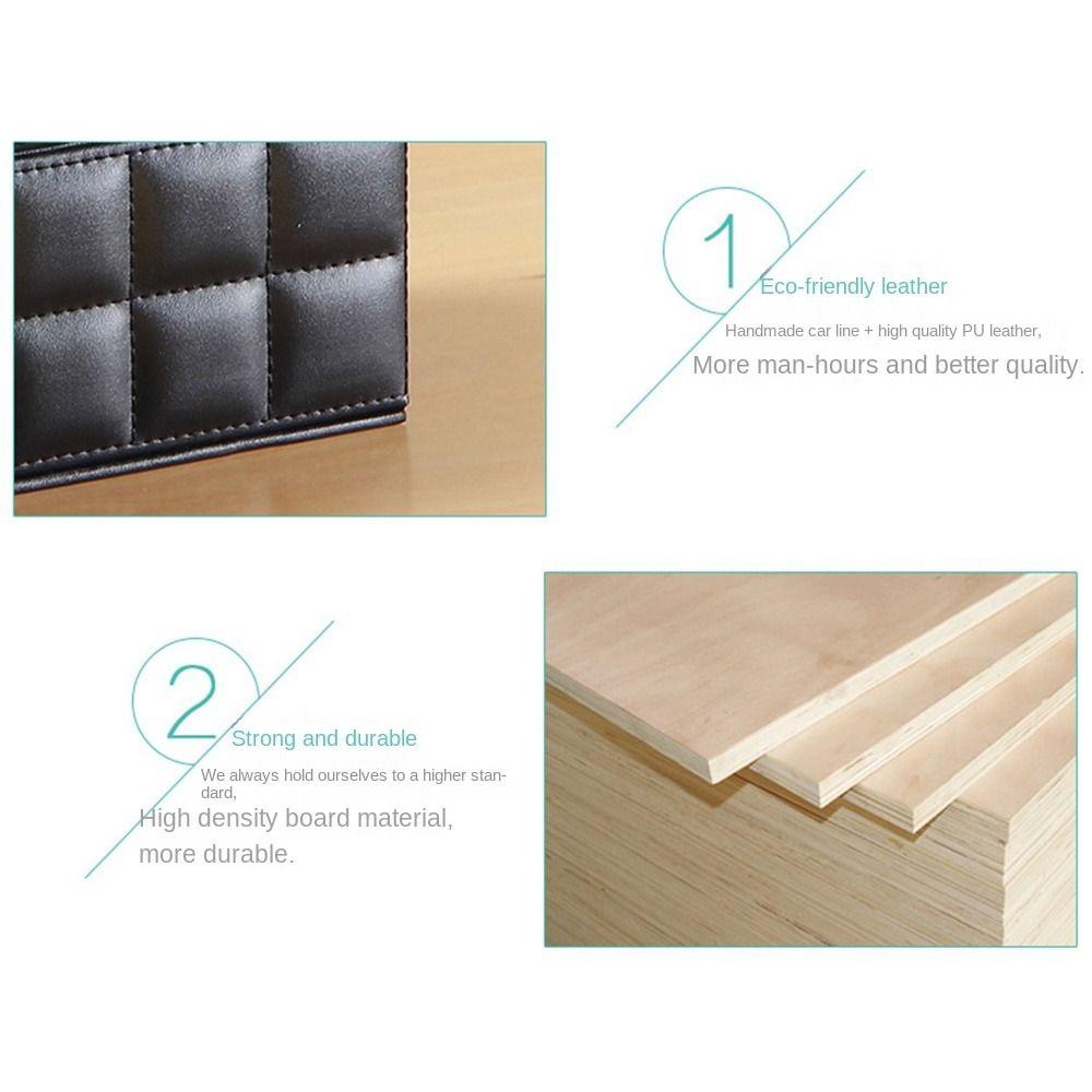 Leather Tissue Storage Box Multi-functional Napkin Dispenser Modern Napkin Holder  Office