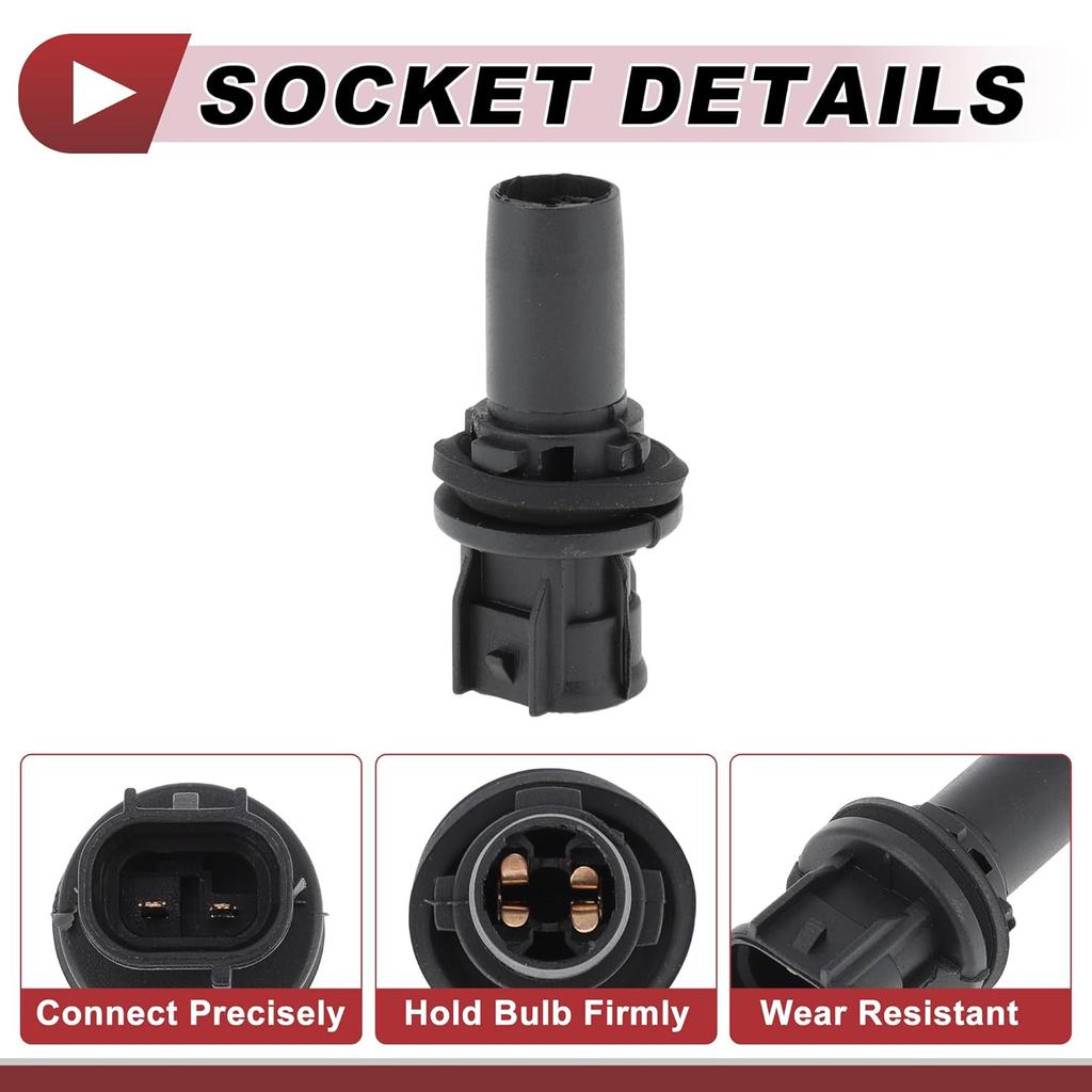 1 Pc Side Marker Light Socket for Toyota 4Runner 2013-2021 No.90075-60077/9007560077 Headlight Lamp Bulb Connector 2 Pin