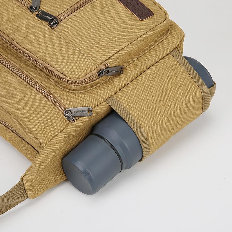 Bolsa Transversal de Lona Vintage para Homens - Bolsa de Ombro Estilosa Tote Mensageiro (Portátil Durável para Viagem e Uso Diário)