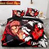 Top Set Biancheria da Letto 3D Jujutsu Kaisen Singolo Stampato Piumone Copripiumone Federa Cuscino Set 3 Pezzi Taglia Bambino Adulto