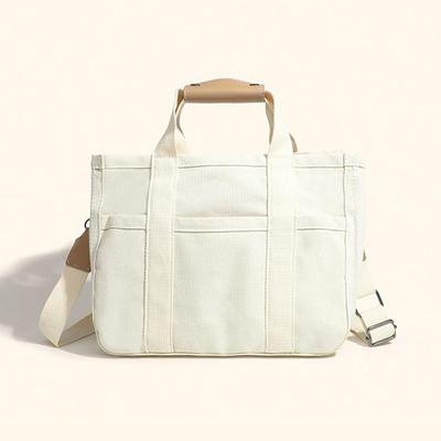Mama Tas Mode Multifunctionele Moeder en Baby Eén-schouder Crossbody Tas Handheld Canvas Kinderwagen Moedertas