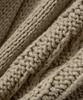 NOIRER Heavy Multi-Cable Oversized Sweater (Beige)