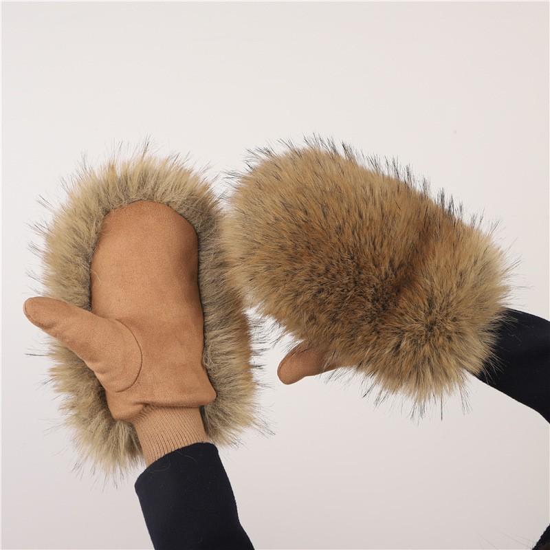 Thick Fleece Lined Winter Gloves Women Men - Warm Windproof Touchscreen Skiing Cycling Mittens