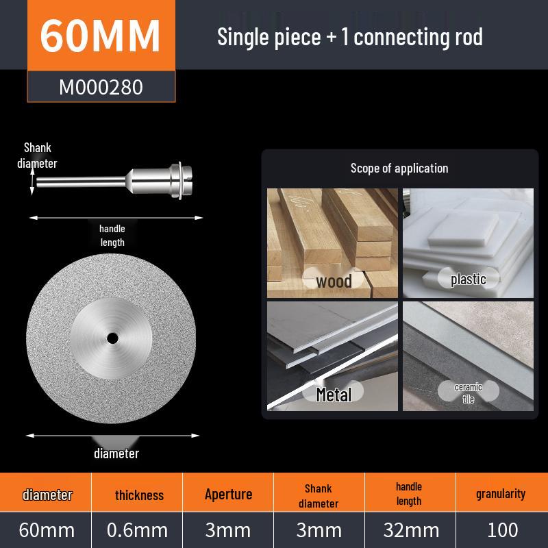 Carborundum Electric Grinder Cutting Disc for Polishing and Grinding Glass, Jade, Small Saw Blade, and Caulking Cleaning.