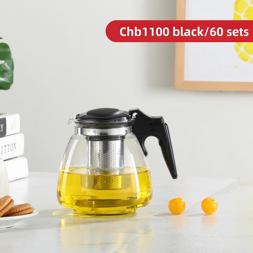 Large Capacity Heat-Resistant Glass Teapot with Filter for Kung Fu Tea