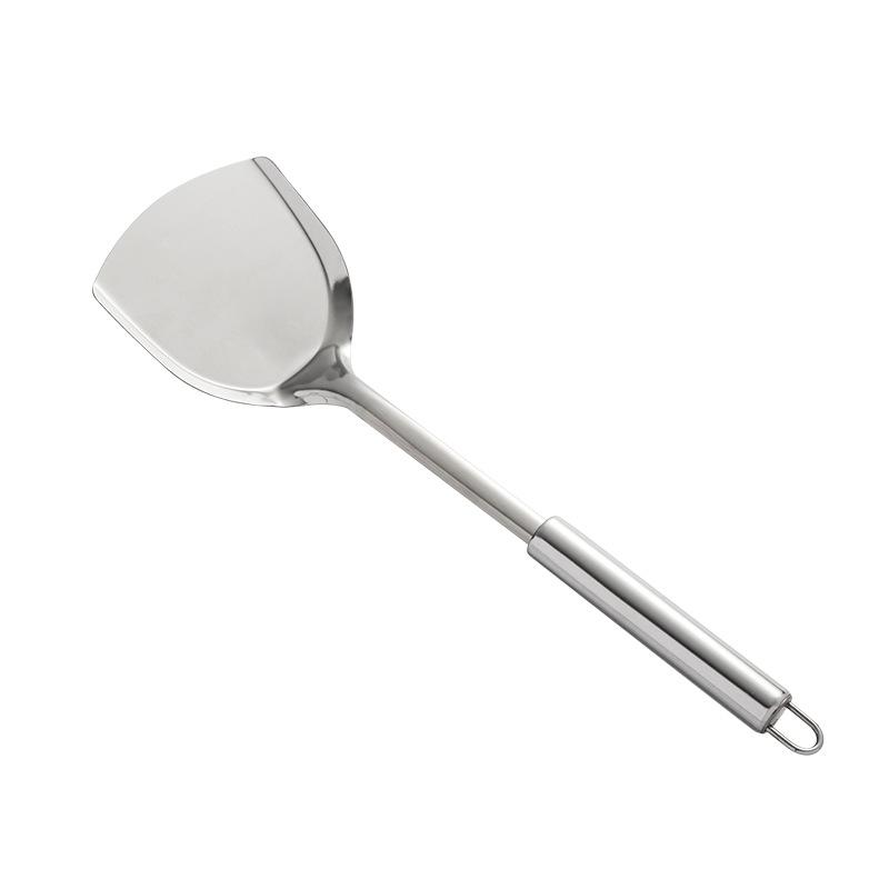 Juego de utensilios de cocina de acero inoxidable engrosado: Espátula, pala de cocina, colador y cuchara sopera