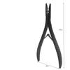 Black Stainless Steel Double-Hole Hair Extension Pliers - Professional Wig Making Tool for Braiding, Weaving & Salon Styling (Durable & Anti-Rust)