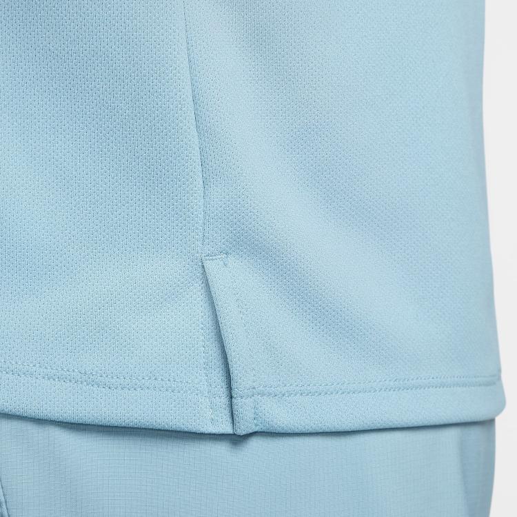 Nike Dri-Fit UV Logo Print Round Neck Solid Color Comfortable Casual Breathable Short Sleeve T-Shirt Men Tops Sky-Blue DV9316-464