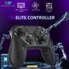 Wireless Controller Dual Vibration Bluetooth Gamepad with Programmable Turbo Function for PS4 Console PC Joystick